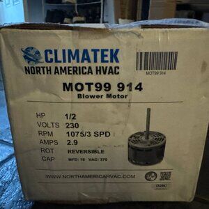 S1-02426087000 MOT99 914 ClimaTek Furnace Blower Motor BRAND NEW
